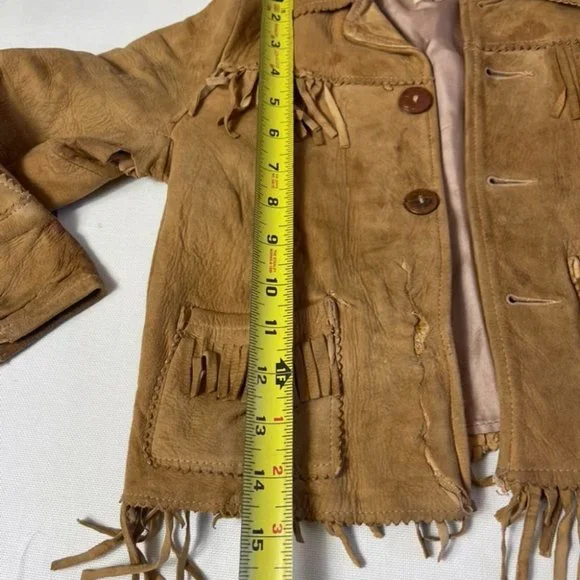 Vintage1930's Honeysuckle Kid Buckskin Leather Fringed Jacket